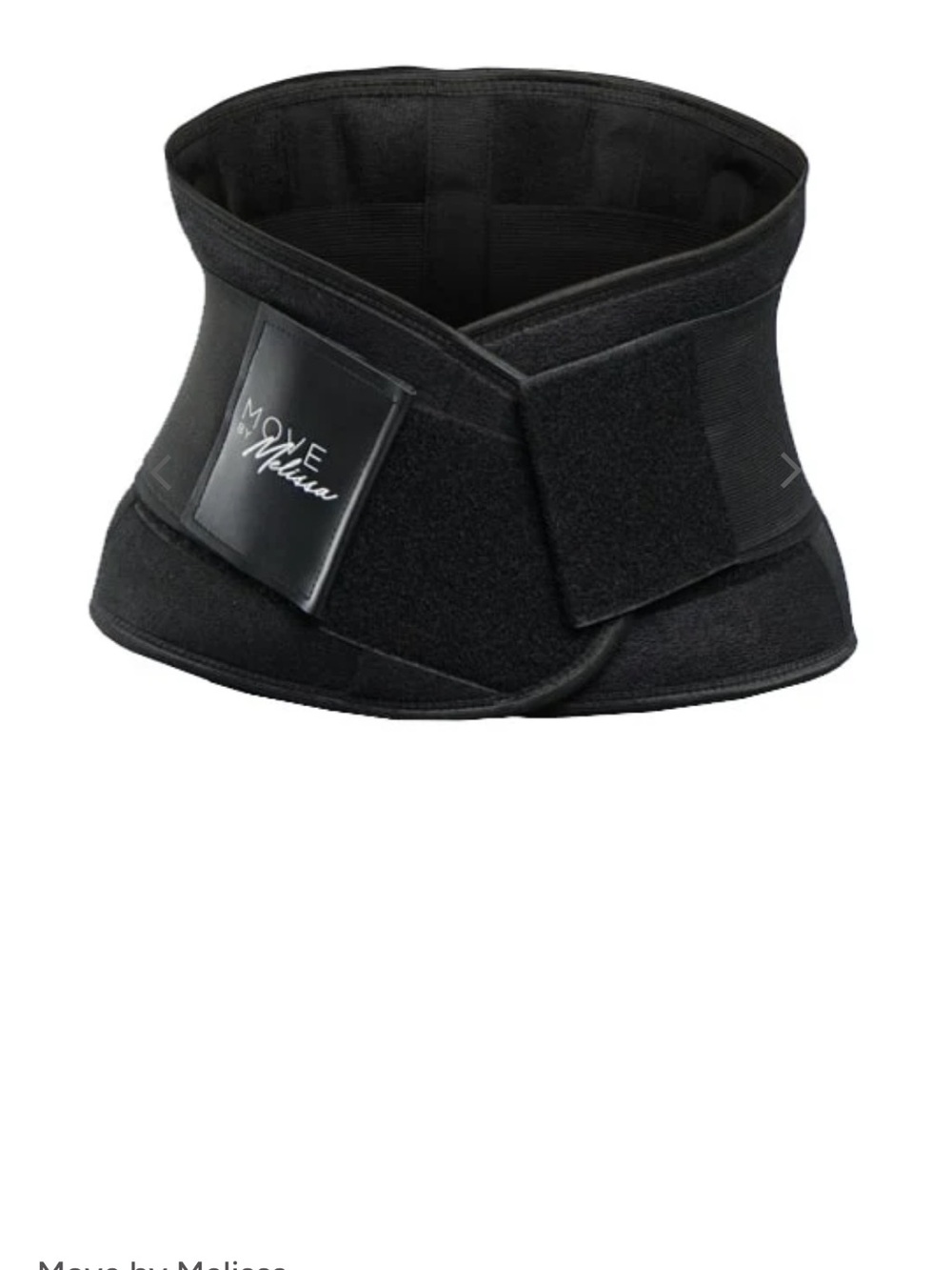 Move by Melissa Black Adjustable Waist Support Belt